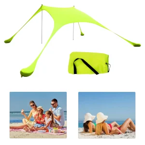 Spacious and Stable 4-Person Waterproof Beach Tent