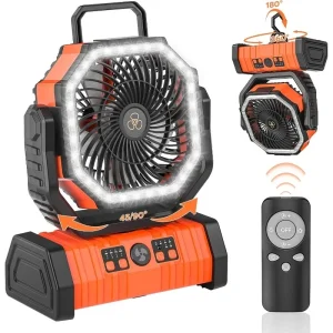 Rechargeable Camping Fan with LED Lantern