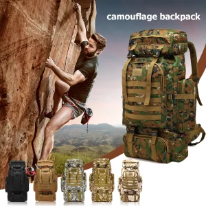 80L/600D Waterproof Hiking Camping Mountaineering Tactical Large Backpack